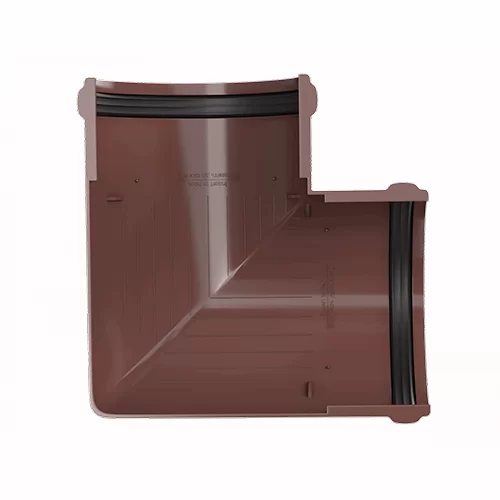 Угол желоба универсальный 90°, Технониколь пвх, стандарт Ø 125 мм, цвет: коричневый