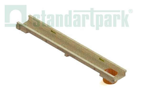Лоток водоотводный Standartpark, CompoMax Basic, DN100, h135, арт: 701009