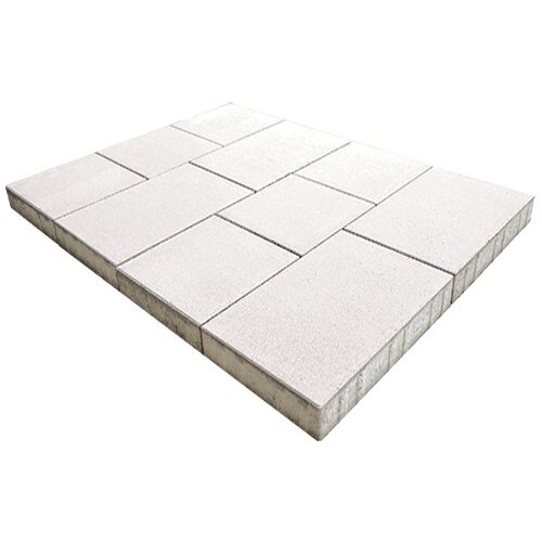 Тротуарная плитка SteinRus Инсбрук Ланс 60 мм 300/450 х 300 мм, цвет: белый