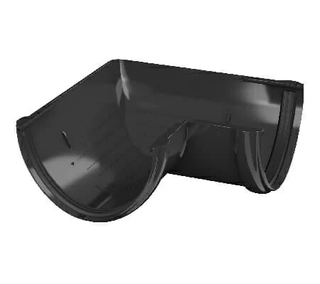 Угол желоба универсальный 90°, Технониколь пвх, стандарт Ø 125 мм, цвет: черный