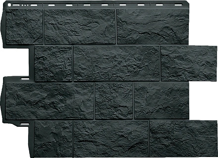 Фасадные панели Альта Профиль, Туф ЭКО, 800 х 590 мм цвет: графит