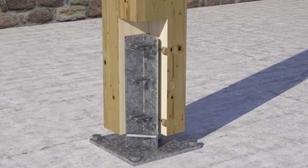 Опора потайная крестовидная HolzTechnic, X10, 260х260 мм, H=312 мм