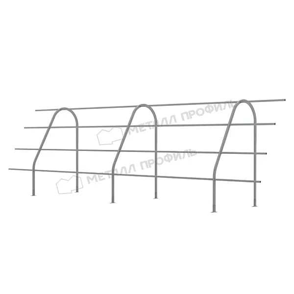 Ограждение кровельное Металл Профиль, H=1200 мм, L=3000 мм RAL 7004