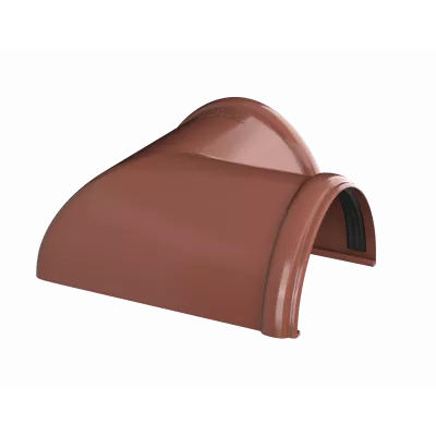 Угол желоба универсальный 90°, Технониколь пвх, стандарт Ø 125 мм, цвет: красный