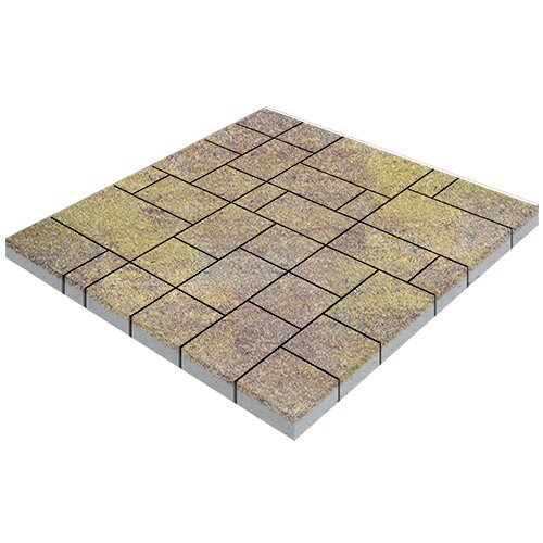 Тротуарная плитка SteinRus Инсбрук Альпен 60 мм 140/210/280 х 70/140/210 мм, цвет: тахель