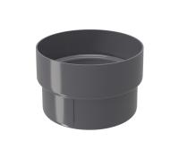 Муфта трубы соединительная пвх, Grand Line Ø 87 мм, цвет: графит