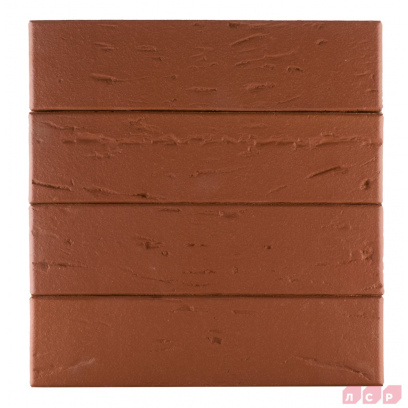 Кирпич облицовочный керамический ЛСР, 1НФ пустотелый, цвет: темно-красный, рустик, М175, 250х120х65 мм