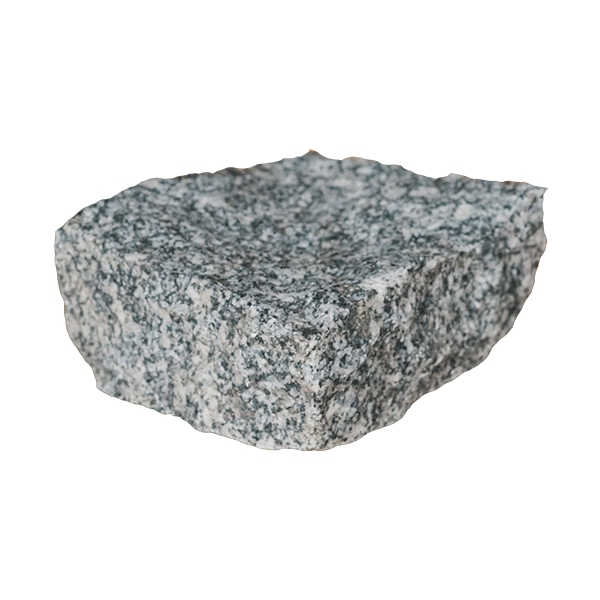 Гранитная брусчатка Каменногорская 50 мм 100х100, колотая, цвет: серый