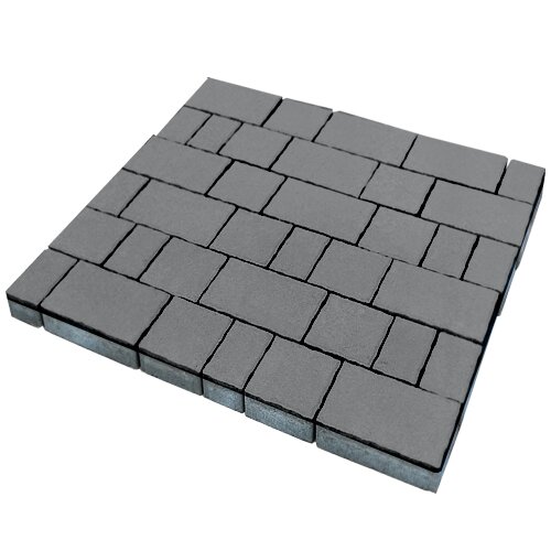 Тротуарная плитка SteinRus Старый город 60 мм 160/260 х 100/160 мм, цвет: серый