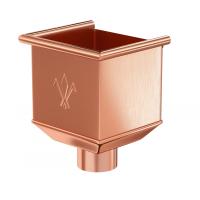 Воронка водосборная прямоугольная Aquasystem Элит Ø125/90 мм, медь