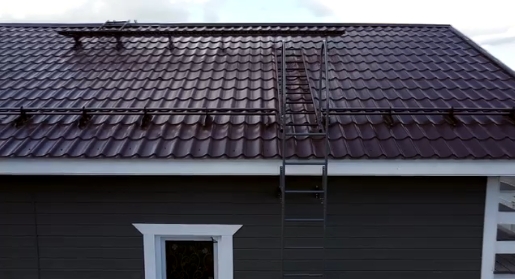 Лестница кровельная, универсальная Roofsystems Elite 400, L=1800 мм RAL 8017