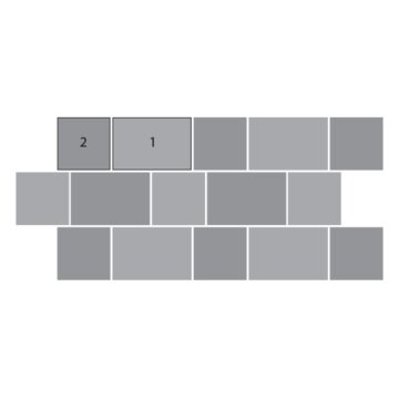 Тротуарная плитка SteinRus Инсбрук Ланс 60 мм 300/450 х 300 мм, цвет: белый