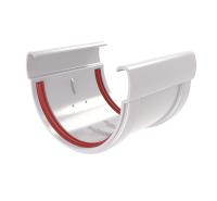 Соединитель желоба пвх, Grand Line дизайн Ø 135 мм, цвет: белый