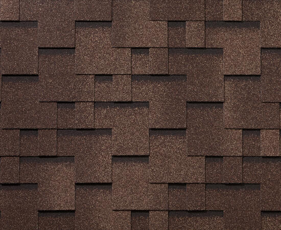 Битумная черепица RoofShield, Премиум, модерн цвет: лесной орех, 3 м² / уп.