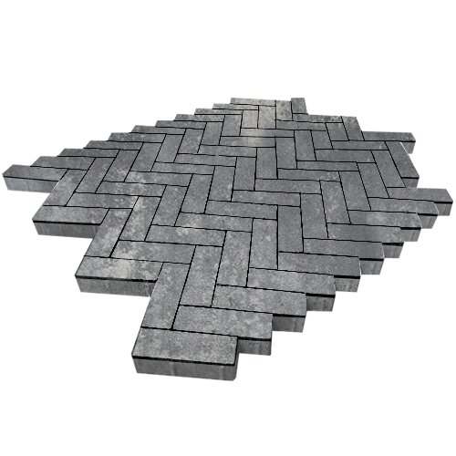 Тротуарная плитка SteinRus Паркет 60 мм 210х70 мм, цвет: актау