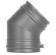 Отвод 45° Schiedel Permeter 25, Ø250/300 мм серый