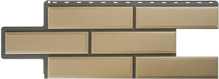 Фасадные панели Альта Профиль, Венецианский камень, 1260 х 450 мм цвет: слоновая кость