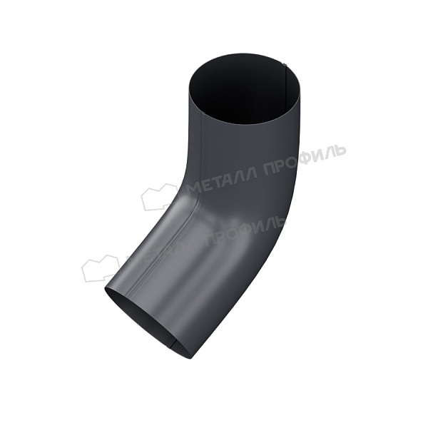 Колено трубы 60°, Ø90 мм, Металл Профиль, GS lite, PE, RAL 7024