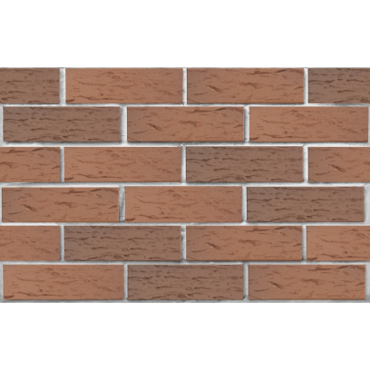 Кирпич облицовочный керамический ЛСР, 1НФ пустотелый, цвет: светло-коричневый Флеш, рустик, М175, 250х120х65 мм