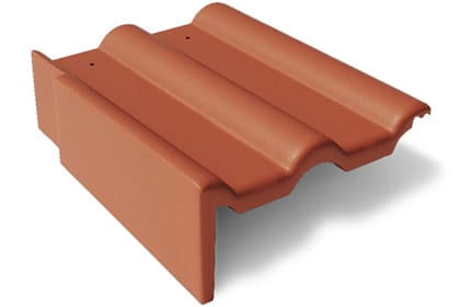 Боковая левая черепица Braas Франкфурт 420х330 мм цвет: красный