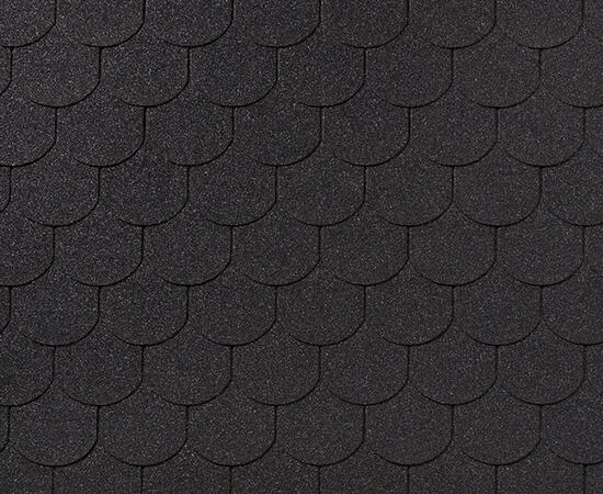 Битумная черепица RoofShield, Фемили Eco Lite, готик цвет: графитно-черный, 3 м² / уп.