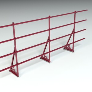 Ограждение кровельное, универсальное Roofsystems Prestige Next, H=1200 мм RAL 6002, L=3000 мм