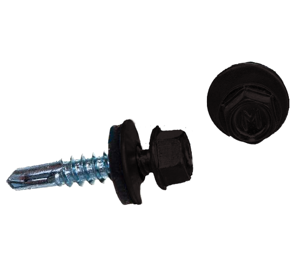 Саморез кровельный Daxmer 5.5х25 мм, сверло №3, RAL 9005, уп.250 шт.