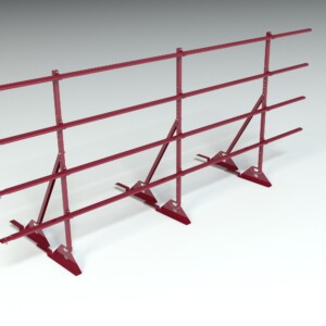 Ограждение кровельное для композитной черепицы Roofsystems Prestige композит, H=1200 мм RAL 3005, L=3000 мм