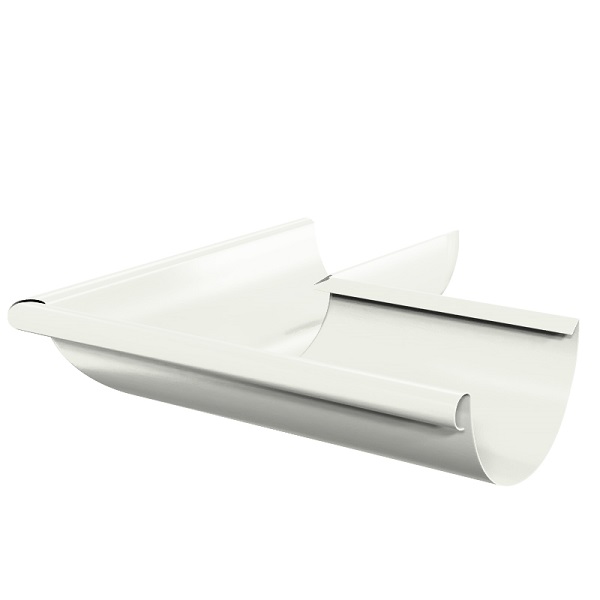 Угол желоба наружный 90°, Ø125 мм Металл Профиль Foramina, PUR, RAL 9010