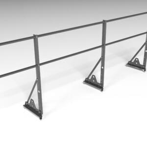 Ограждение кровельное, универсальное Roofsystems Econom Smart, H=900 мм RAL 7024, L=3000 мм