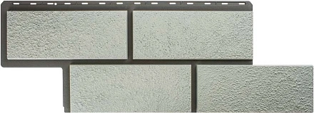 Фасадные панели Альта Профиль, Неаполитанский камень, 1260 х 450 мм цвет: белый