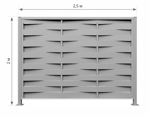 Ламель для забора жалюзи, Palermo, 0.5 мм, Drap TX, RR 32