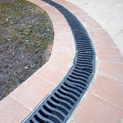 Лоток пластиковый SteePlain DN100 H100 с решеткой пластиковой, Кл.А