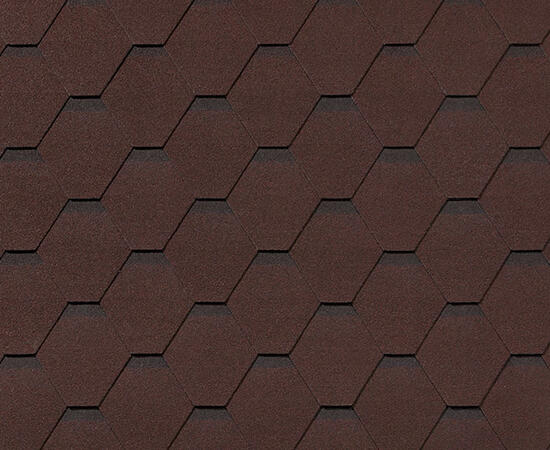 Битумная черепица RoofShield, Премиум, стандарт цвет: коричневый с оттенением, 3 м² / уп.