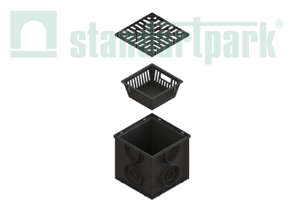 Дождеприемник S’park, PolyMax, 250х250 с решеткой пластиковой, кл. А, арт: 08670311