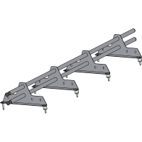 Снегозадержатель универсальный Roofsystems Econom Next 4 опоры, 2 трубы, круг Ø25 мм, L=3000 мм, RAL 7004