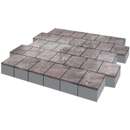 Тротуарная плитка SteinRus Армор 100 мм 100х100 мм, цвет: умбра