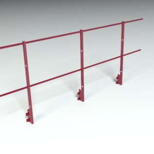 Ограждение кровельное на парапет Roofsystems Econom, H=1200 мм RAL 3005, L=3000 мм