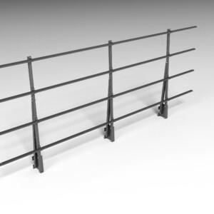 Ограждение кровельное на парапет Roofsystems Elite, H=1200 мм RAL 7024, L=3000 мм