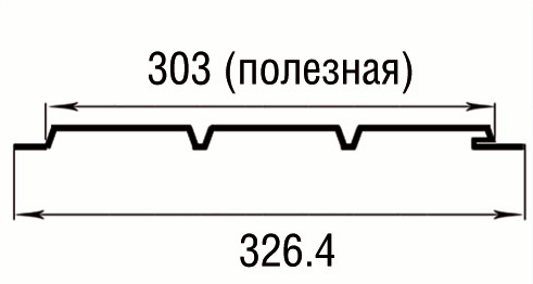 Cофит Aquasystem, 326 мм, полная перфорация L=2400 гладкий, 0.45 мм, Printech, канадский дуб