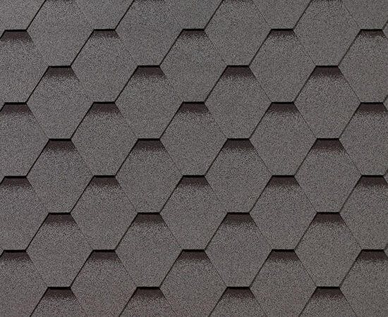 Битумная черепица RoofShield, Премиум, стандарт цвет: серый с оттенением, 3 м² / уп.