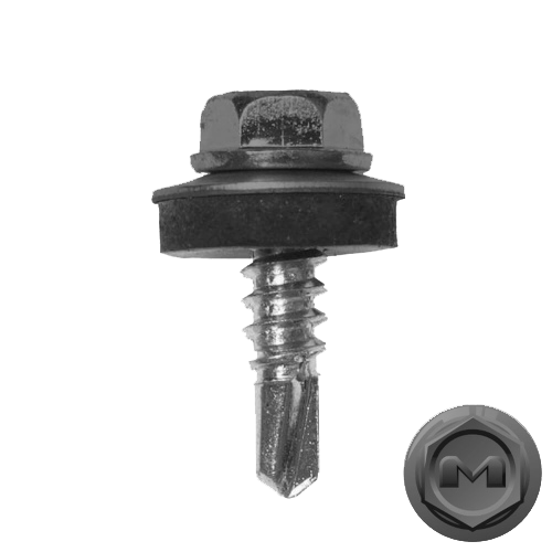 Саморез кровельный Daxmer 5.5х19 мм, сверло №3, RAL 7004, уп. 250 шт.