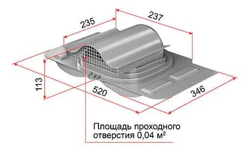 Технониколь кровельный вентиль КТВ, Universal черный