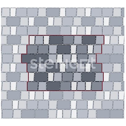 Тротуарная плитка Steingot Гранито 60 мм 160/175/215 х 85/125/160 мм, цвет: умбра