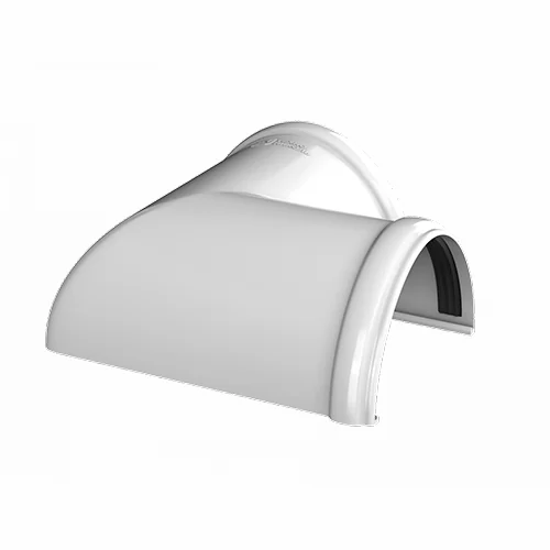 Угол желоба универсальный 90°, Технониколь пвх, стандарт Ø 125 мм, цвет: белый