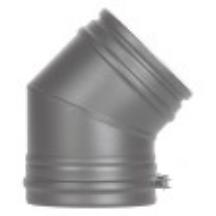 Отвод 45° Schiedel Permeter 25, Ø300/350 мм серый