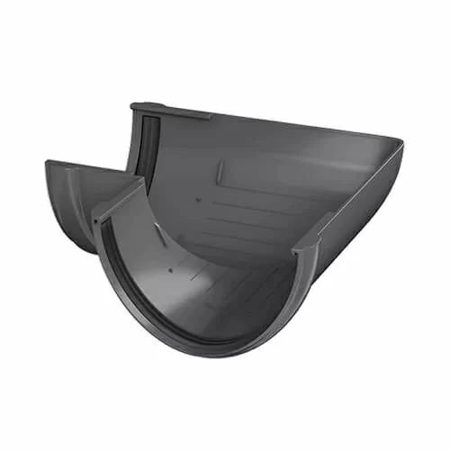 Угол желоба универсальный 135°, Технониколь пвх, стандарт Ø 125 мм, цвет: серый