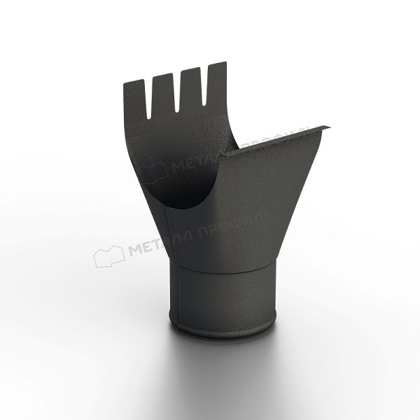 Воронка выпускная Ø125/100 мм, Металл Профиль Foramina Freeze, DarkBrown