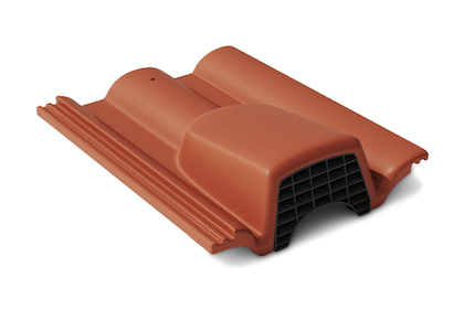 Вентиляционная черепица Braas Таунус 420x330 мм, цвет: красный