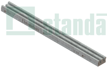 Лоток водоотводный Standartpark, CompoMax Open Slot, ширина 80 мм, h50 мм, серый, арт: 740-С